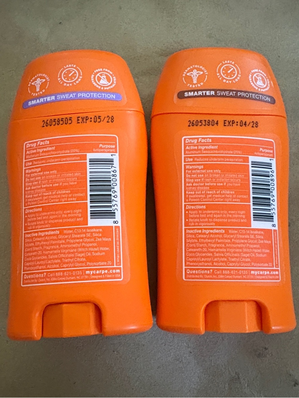 Carpe Antiperspirant Deodorant Duo - Orange Lavender Citrus & Bergamot & Oud - Picture 2 of 2